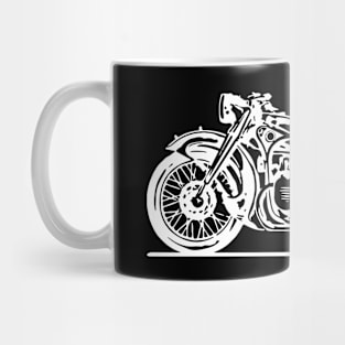R12 Bike White Sketch Art Mug